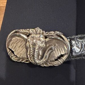 Brighton Silver Elephant Buckle Belt
